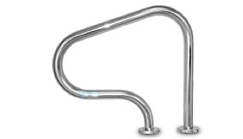 SR Smith Deck Top Mounted G3DE Figure 4 Economy Grab Rail Flanged Single | 1.90"? x .049"? Thickness 304 Stainless Steel | Flange Mounting Hardware and Escutcheons Included | G3DE049-FL-SINGLE