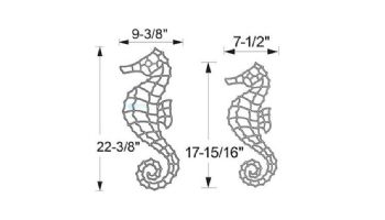 AquaStar Swim Designs Sea Horse Pre-Filled Frames Set | 1 Medium 1 Large  | F2031-01