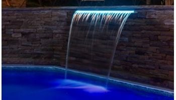 Brilliant Wonders 96" LED Waterfall Back Port | 6" Lip | 100 Ft. Cord | White | 25677-830-000