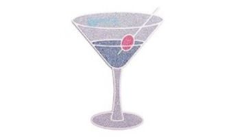AquaStar Swim Designs Martini Glass Pre-Filled Frame | F2025-01