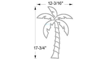 AquaStar Swim Designs Medium Palm Tree Pre-Filled Frame | F2027-01