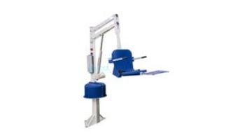 Aqua Creek Spa Lift Elite | No Anchor | White Powder Coat with Gray Seat | F-006SLE-G