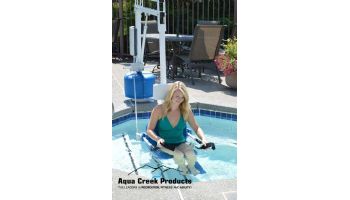 Aqua Creek Scout 2 Pool Lift | No Anchor | White Powder Coat with Blue Seat | F-802SC2