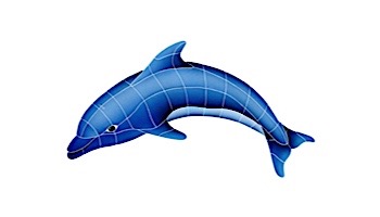 Artistry In Mosaics Dolphin Left Mosaic | Small - 18"? x 30"? | DOLBLULS