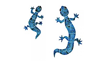 Artistry In Mosaics Gecko Blue Mosaic | Baby - 3" x 6" | GECBLUB