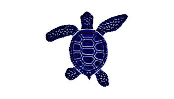 Artistry In Mosaics Loggerhead Turtle Mini Blue Mosaic | A -  4" | TLMBLUAB