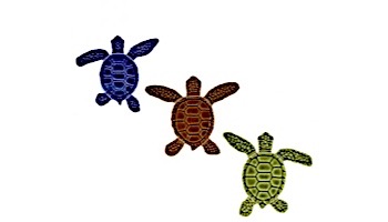 Artistry In Mosaics Loggerhead Turtle Mini Blue Mosaic | A -  4" | TLMBLUAB