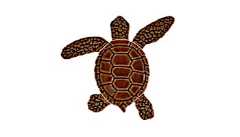 Artistry In Mosaics Loggerhead Turtle Mini Brown Mosaic | A -  4" | TLMBROAB