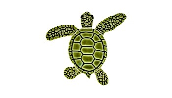 Artistry In Mosaics Loggerhead Turtle Mini Green Mosaic | A -  4" | TLMGREAB