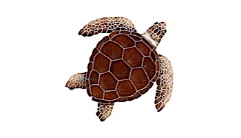 Artistry In Mosaics Loggerhead Turtle Brown Mosaic | Medium - 15"? x 15"? | TLOBROM