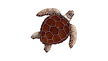 Artistry In Mosaics Loggerhead Turtle Brown Mosaic | Large - 20"? x 20"? | TLOBROL