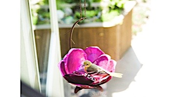 Desert Steel Crab Apple Blossom Hanging Bird Feeder | 409-108