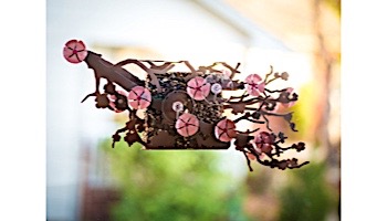Desert Steel Cherry Blossom Hanging Bird Feeder | 409-110