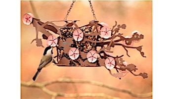 Desert Steel Cherry Blossom Hanging Bird Feeder | 409-110