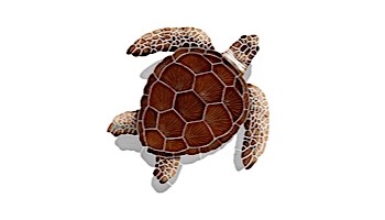 Artistry In Mosaics Loggerhead Turtle Brown with Shadow Mosaic | Medium - 16"? x 15"? | TLSBROM