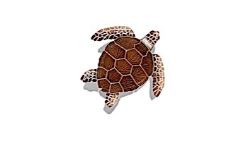 Artistry In Mosaics Loggerhead Turtle Brown with Shadow Mosaic | Small - 9"? x 8"? | TLSBROS