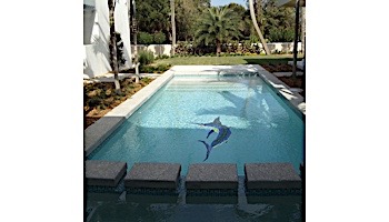 Artistry In Mosaics Marlin Mosaic | 80" x 54" | MARBLUL
