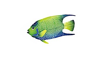 Artistry In Mosaics Queen Angel Fish Mosaic | Small - 7"? x 10"? | QAFYBLS