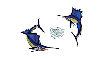 Artistry In Mosaics Sailfish Group Mosaic | Small - 36" x 49" | SAIGRPS