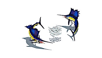 Artistry In Mosaics Sailfish Group with Shadow Mosaic | Small - 41" x 51" | SSHGRPS