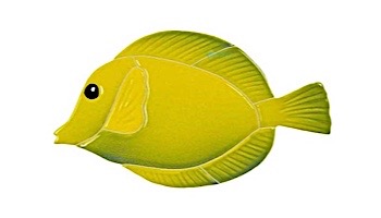 Artistry In Mosaics Tang Fish Mosaic | Yellow - 4" x 7" | TANGYELS