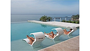 Ledge Lounger Signature Collection Chaise Shade | Grey Frame - Linen Fabric Stock Color | LL-SG-C-SH-GY-STD-4633