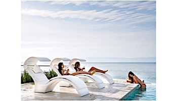 Ledge Lounger Signature Collection Chaise Shade | Grey Frame - Linen Fabric Stock Color | LL-SG-C-SH-GY-STD-4633