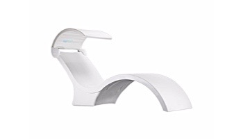 Ledge Lounger Signature Collection Chaise Shade | Grey Frame - White Fabric Stock Color | LL-SG-C-SH-GY-STD-4634