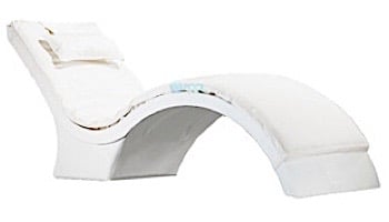 Ledge Lounger Signature Collection Chaise Deep Cushion with Pillow | Standard Color White | LL-SG-CD-CP-STD-4634