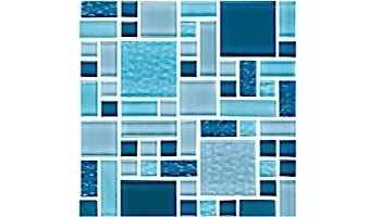 National Pool Tile Fusion Mosaic Glass Tile | Imperial Blue | FS-IMPERIAL