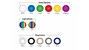 SR Smith Treo Micro Color RGB LED Underwater Pool Light | 2W 12V 80' Cord | 10 Light Bulk Pack | FLED-TM-C-PK10