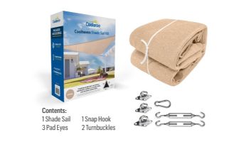 Coolaroo Coolhaven Triangle Shade Sail Kit | 12-Foot Sahara | 473792 473914