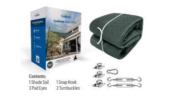 Coolaroo Coolhaven Triangle Shade Sail Kit | 18-Foot Heritage Green | 473877 473990