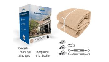 Coolaroo Coolhaven Triangle Shade Sail Kit | 18-Foot Sahara | 473884 474003