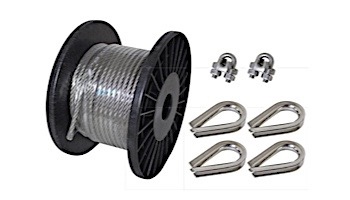 Coolaroo Small Shade Sail Rope Kit | 50 ft Wire Rope | 471965