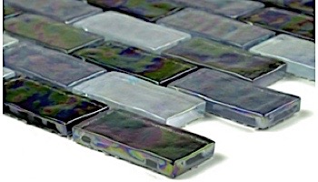 Artistry In Mosaics Ocean Series - Black Blend Glass Tile | 1" x 2" | GC62348K4