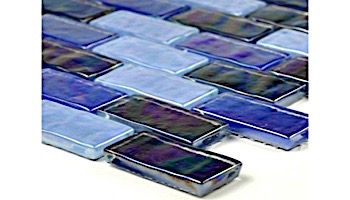 Artistry In Mosaics Ocean Series - Blue Blend Glass Tile | 1" x 2" | GC62348B6
