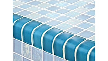 Artistry In Mosaics Twilight Series Trim Glass Tile | Azure | TRIM-GT82348B12