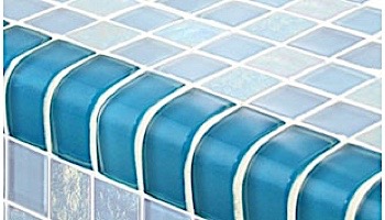 Artistry In Mosaics Twilight Series Trim Glass Tile | Azure | TRIM-GT82348B12
