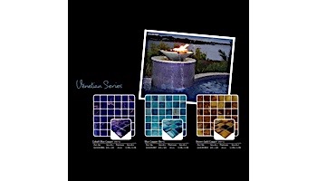 Artistry In Mosaics Venetian Series 3/4x3/4 Glass Tile | Cobalt Blue Copper Blend | GV42020B4