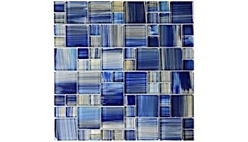 Artistry In Mosaics Watercolors Series Glass Tile Blue Mixed
