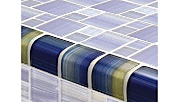 Artistry In Mosaics Watercolors Series 2x2 Trim Glass Tile | Blue | TRIM-GW8M2348B10