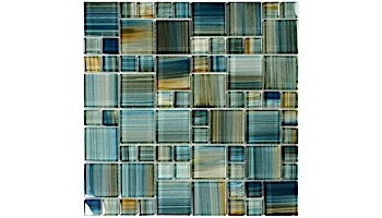 Artistry In Mosaics Watercolors Series Glass Tile Aqua Mixed