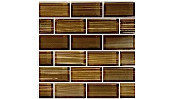 Artistry In Mosaics Watercolors Series 1x2 Glass Tile | Blue Brick | GW82348B10