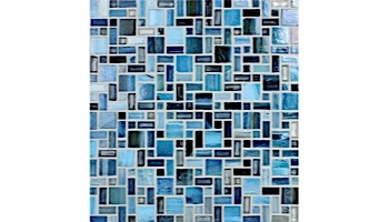National Pool Tile Cosmopolitan Mosaic Glass Tile | Azure | COS-FREEPORT
