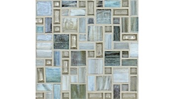 National Pool Tile Cosmopolitan Mosaic Glass Tile | Sky Blue | COS-VANCOUVER