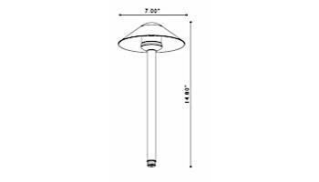 FX Luminaire | Crescente Alba Copper 20W Pathlight | CA-20-12R-CU | 58300