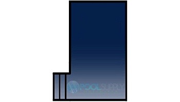Loop-Loc 15-Year Mesh Safety Cover | Rectangle 16' x 32' | Flush 4' x 8' Left Side Step | LL163248SSL