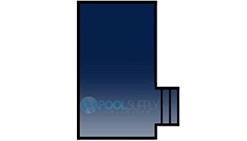 Loop-Loc 15-Year Solid Safety Cover | Rectangle 16' x 32' | 1' Offset 4' x 8' Right Side Step | w Drain Panel | LLS163248SSR1