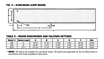 Inter-fab 8' Duro-Beam aquaBoard Diving Board Black with Matching Black Tread | DB8BB